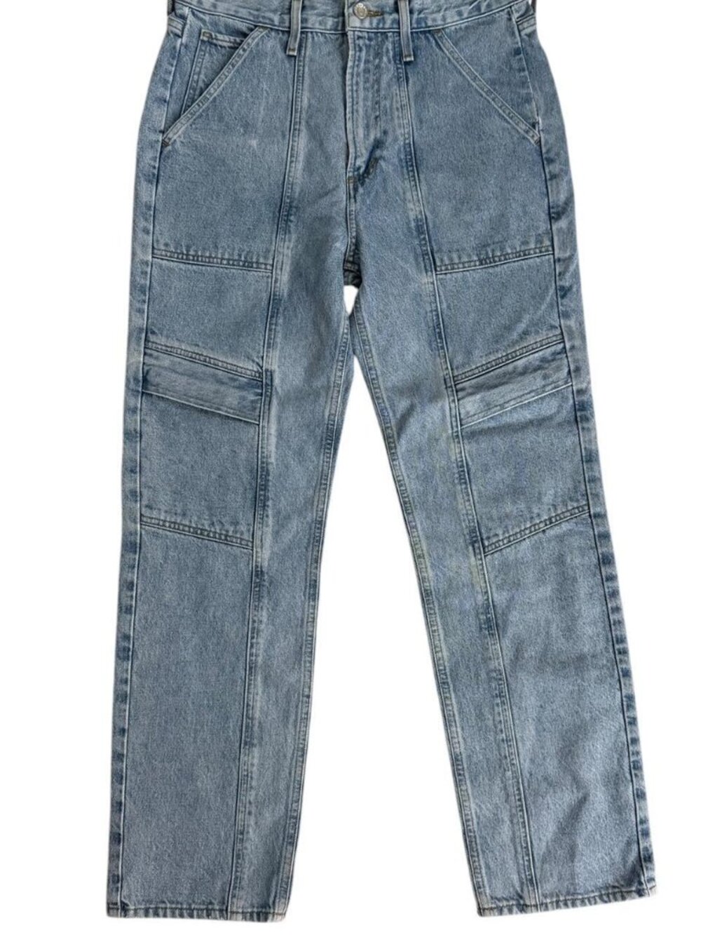 AGOLDE Cooper High Waisted Light Wash Cargo Jeans New with Tags, Size 27